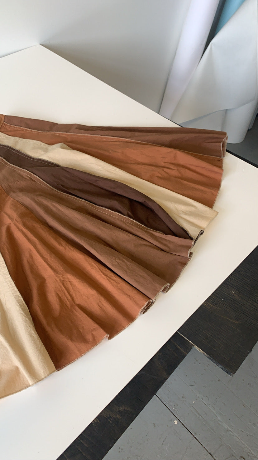 Hues of Brown Flared Skirt