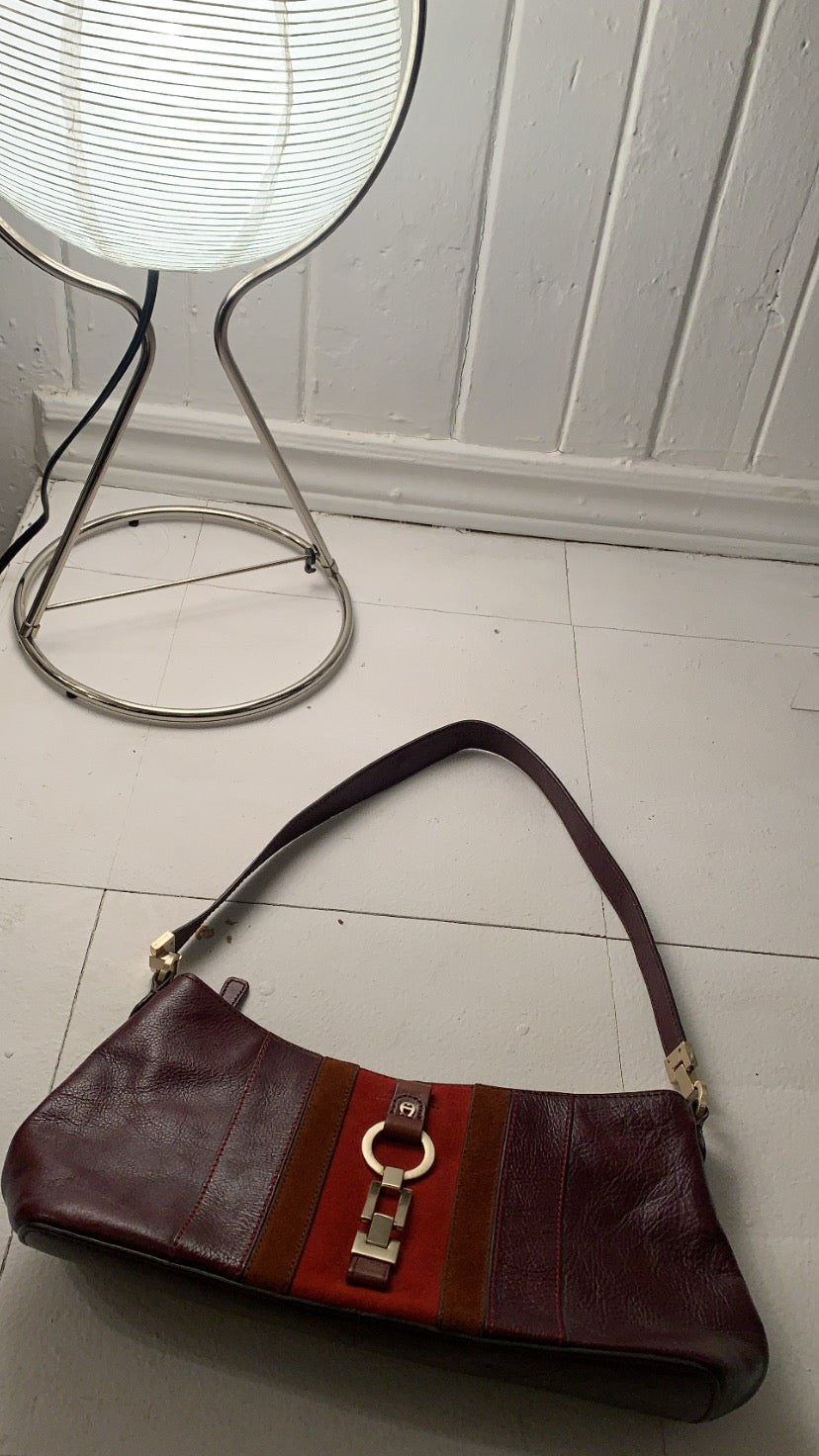 Oxblood Gucci-esque Handbag