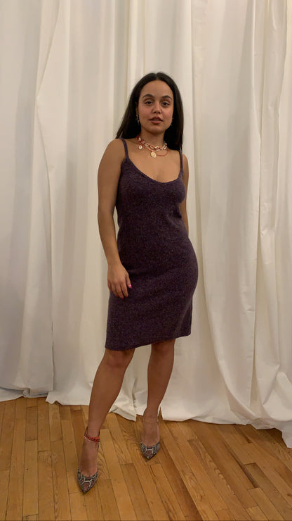 LUXURY CONSIGNMENT - Bottega Veneta Purple Knit Dress