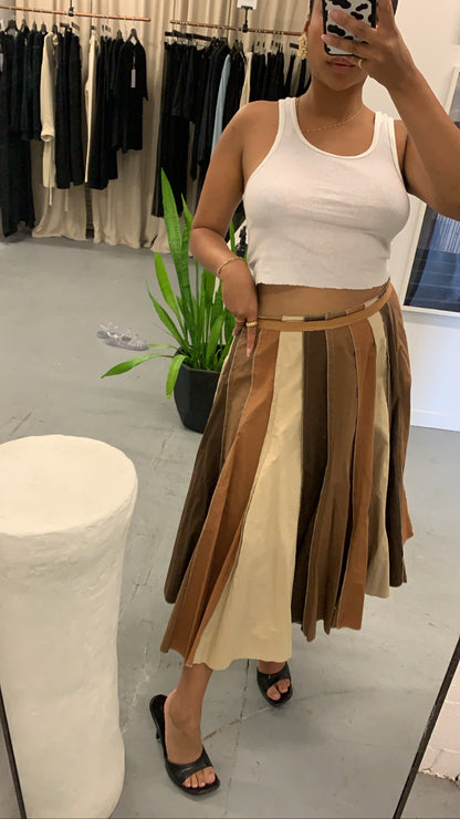 Hues of Brown Flared Skirt