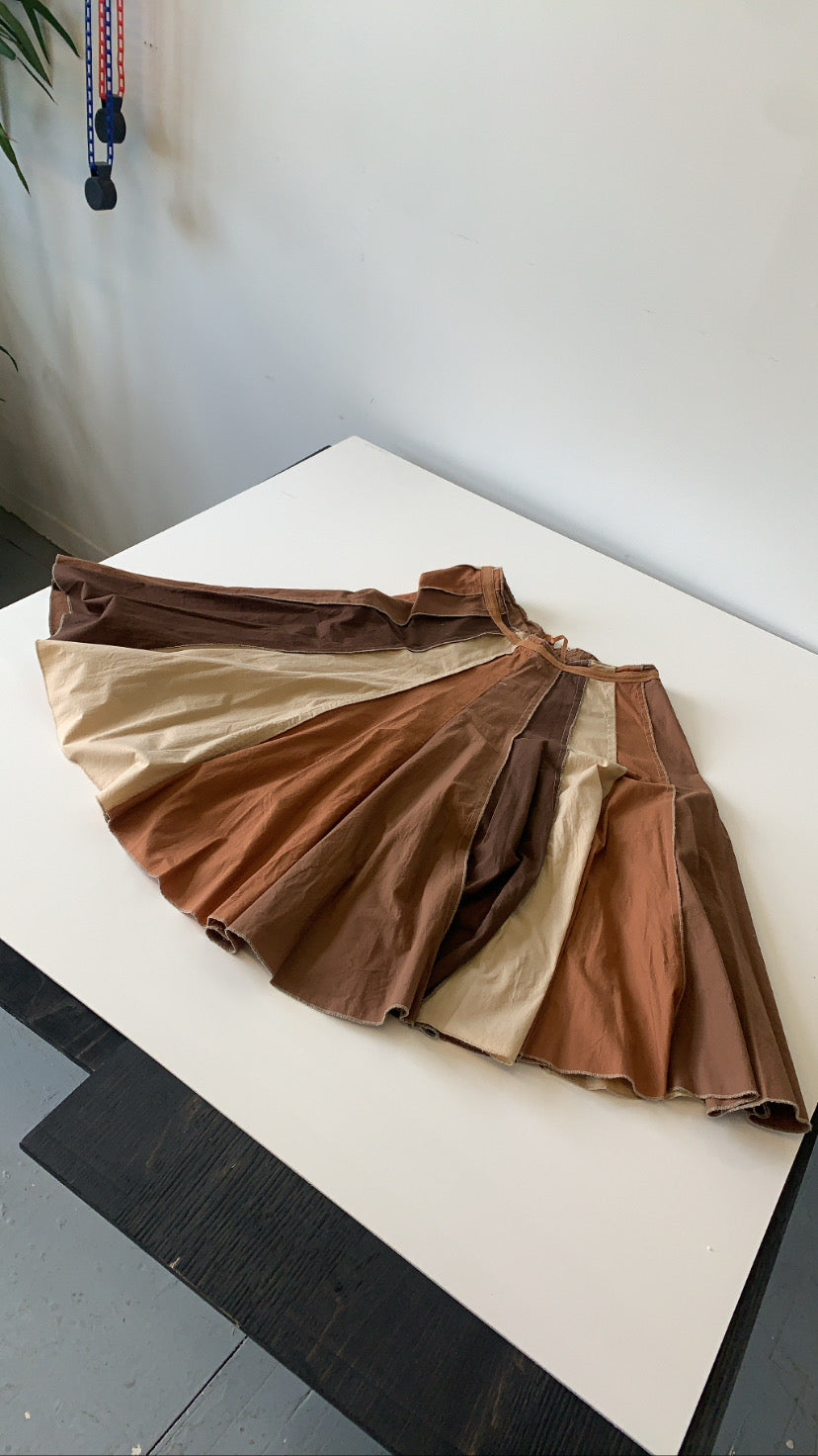 Hues of Brown Flared Skirt