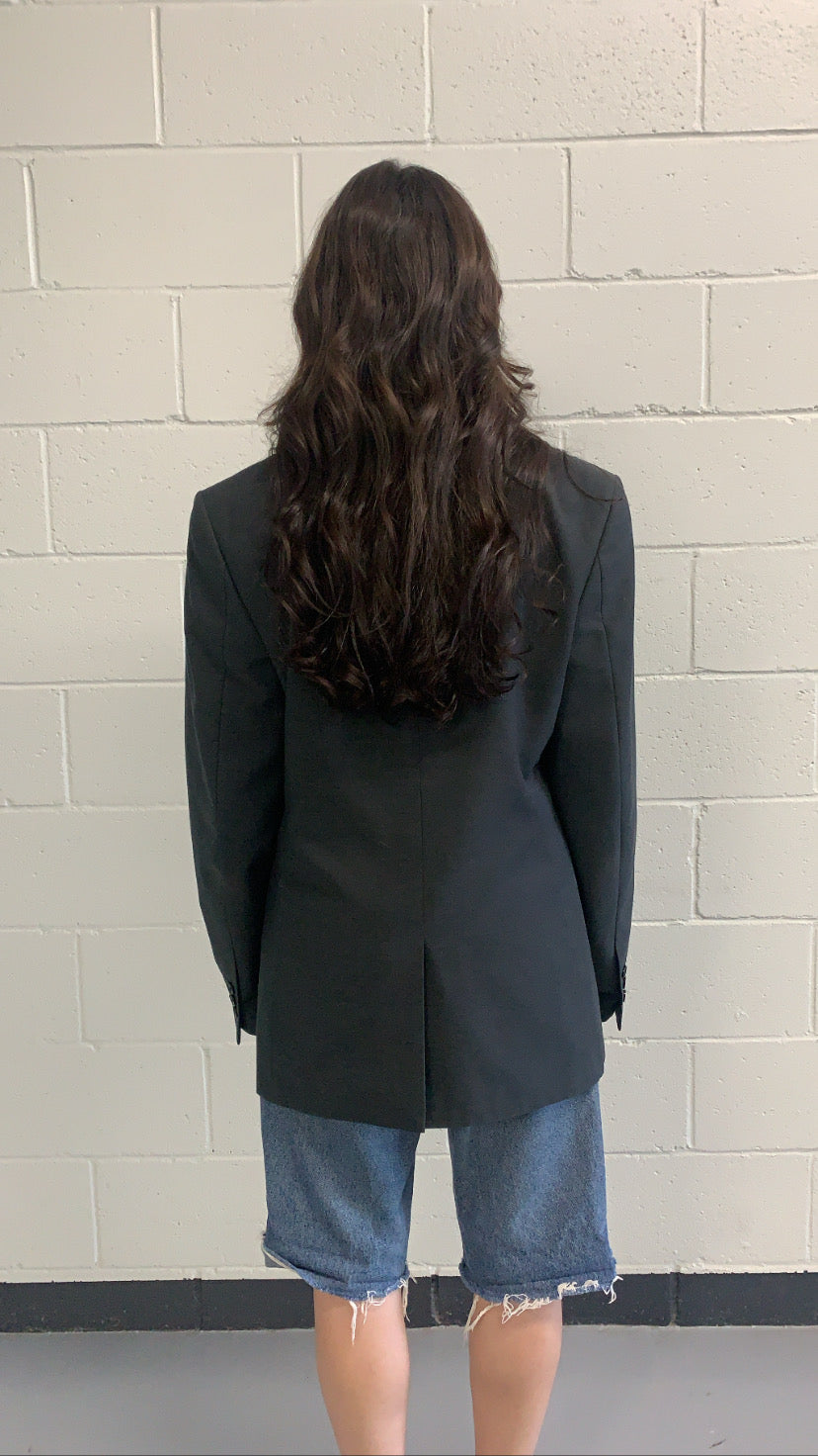 Oversized Dark Grey 3-Button Blazer