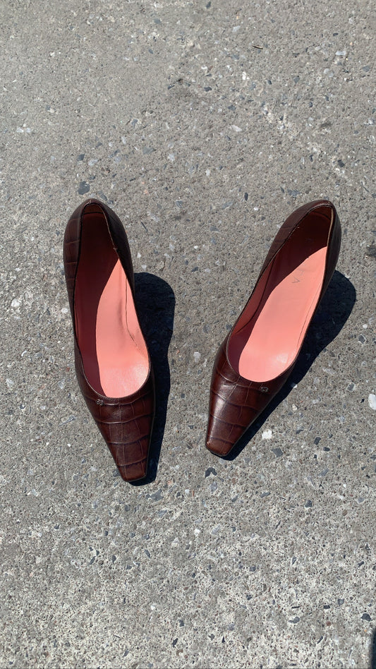 Square Toe Escada Pumps