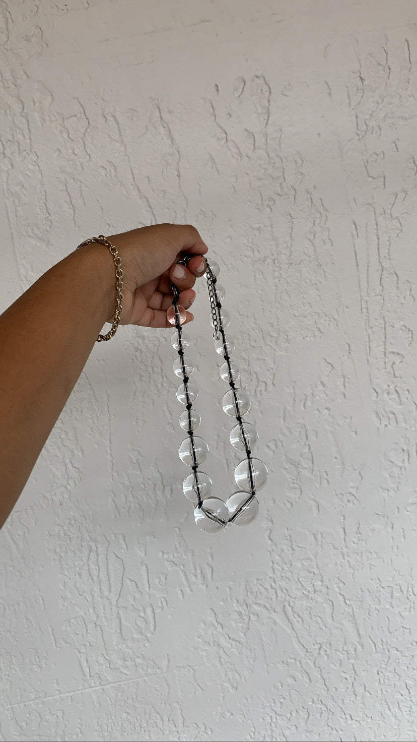 XXL Clear Chunky Beaded Necklace