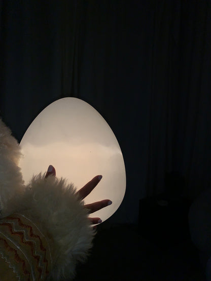 13.5" Upcycled Plastic Egg Lamp