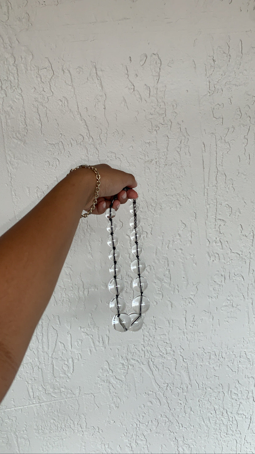 XXL Clear Chunky Beaded Necklace