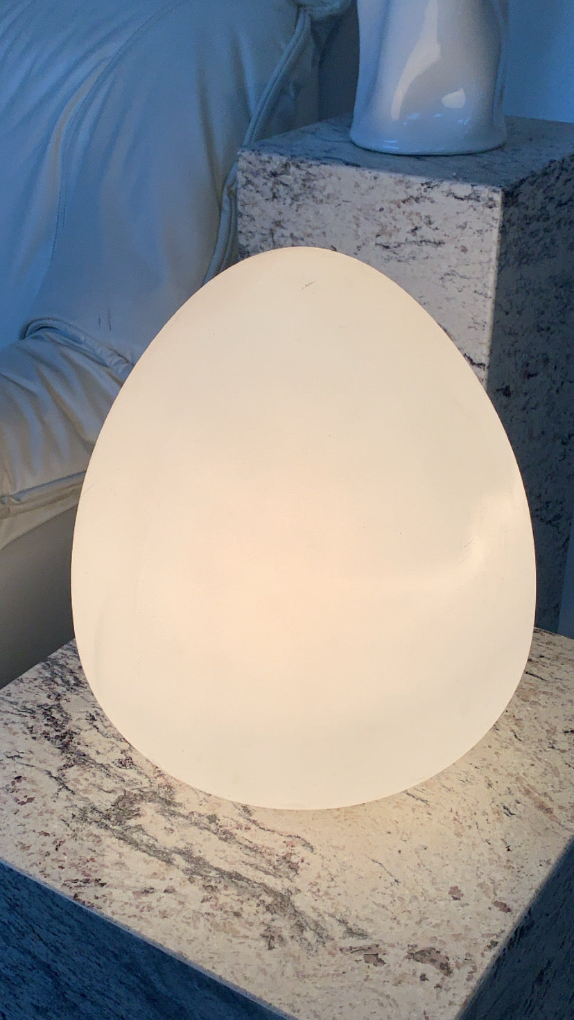 13.5" Upcycled Plastic Egg Lamp